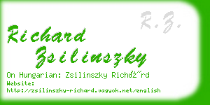 richard zsilinszky business card